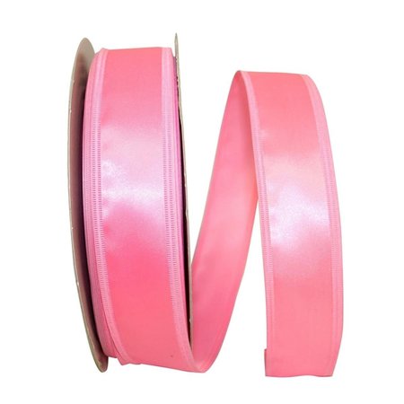 RELIANT RIBBON 10.5 in. 100 Yards Dyna Satin EZ Wired Edge Ribbon, Shocking Pink 5102W-175-09C